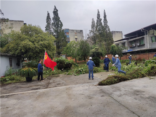 美化環(huán)境凝人心 雨中堅守顯真情——隆山科峰公司黨支部開展主題黨日活動4.jpg
